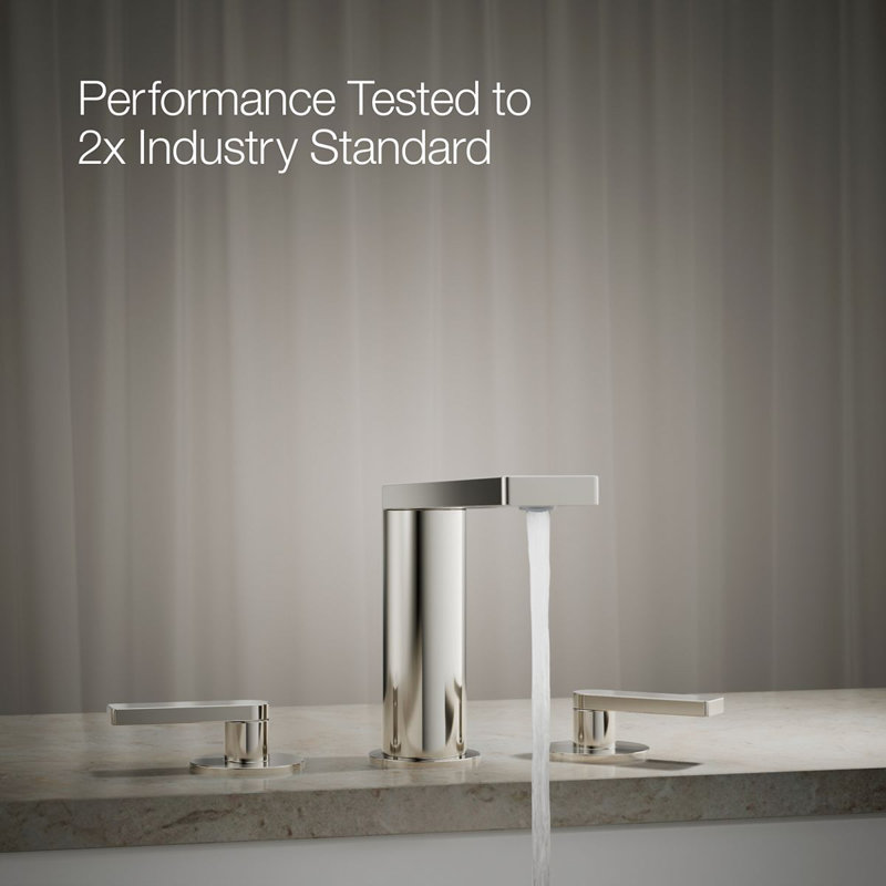 Composed® Double Handle Deck Mounted Roman Tub Faucet Trim with Diverter, Vibrant Polished Nickel