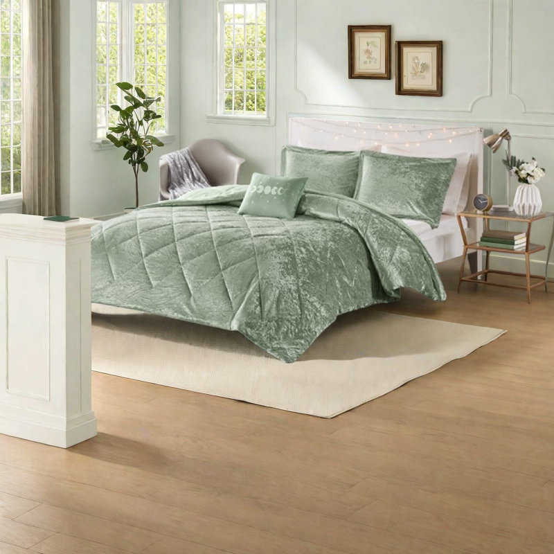 Ensembles de literie de luxe en velours pour lit simple en polyester TG