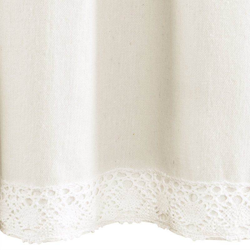 Cantonnière 52 po Linen Lace Lace, Lin clair