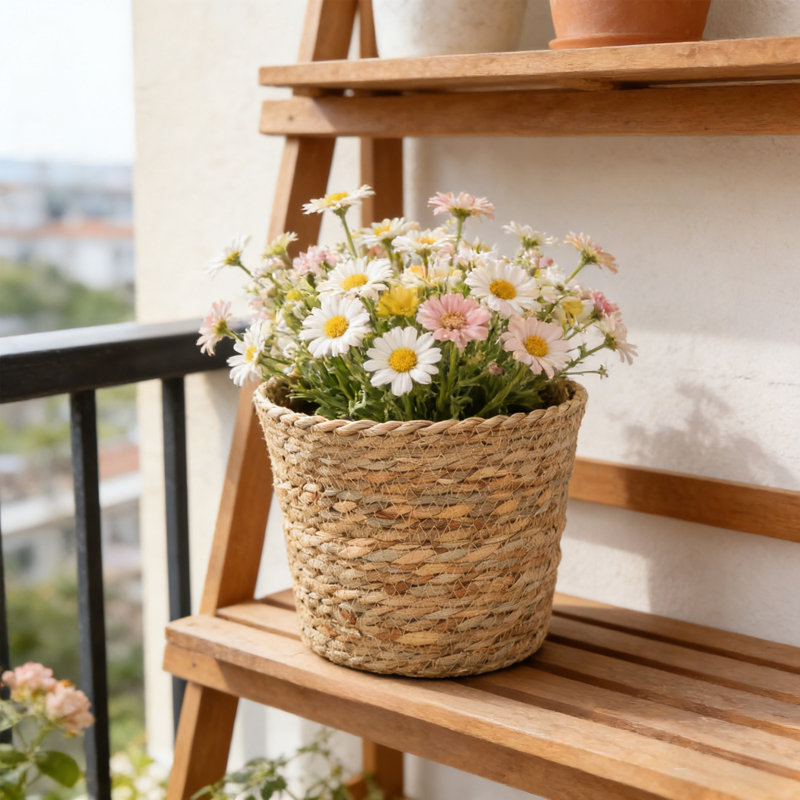 Woven Flower Pot Storage Basket
