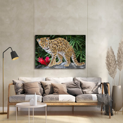  «Margay» par Tim Jeffs, art mural en verre acrylique