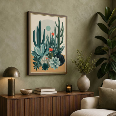 Desert Garden Botanical - Wrapped Canvas