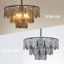 Lustre 8 lumières en cristal rétro avec chaîne réglable