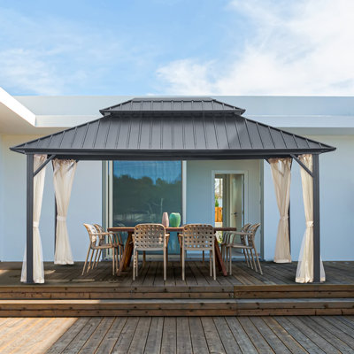 16 Ft. W x 12 Ft. D Aluminum Patio Gazebo