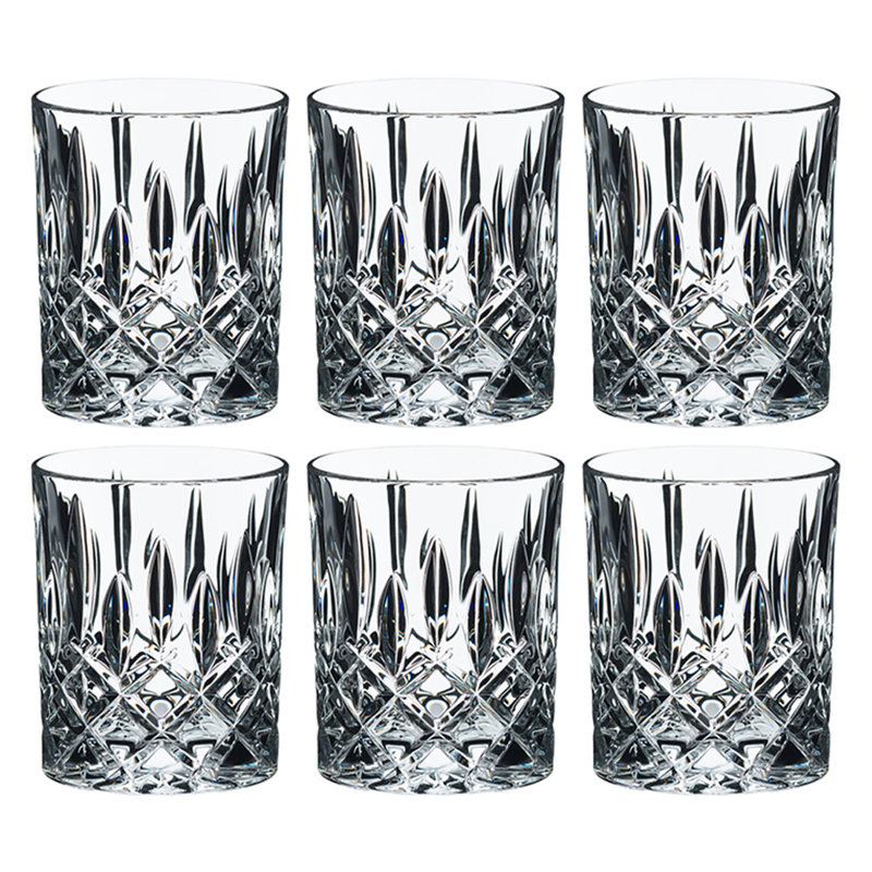Riedel Spey Collection Crystal Scotch & Bourbon Tumbler Whiskey Glasses (4 Pack), 6