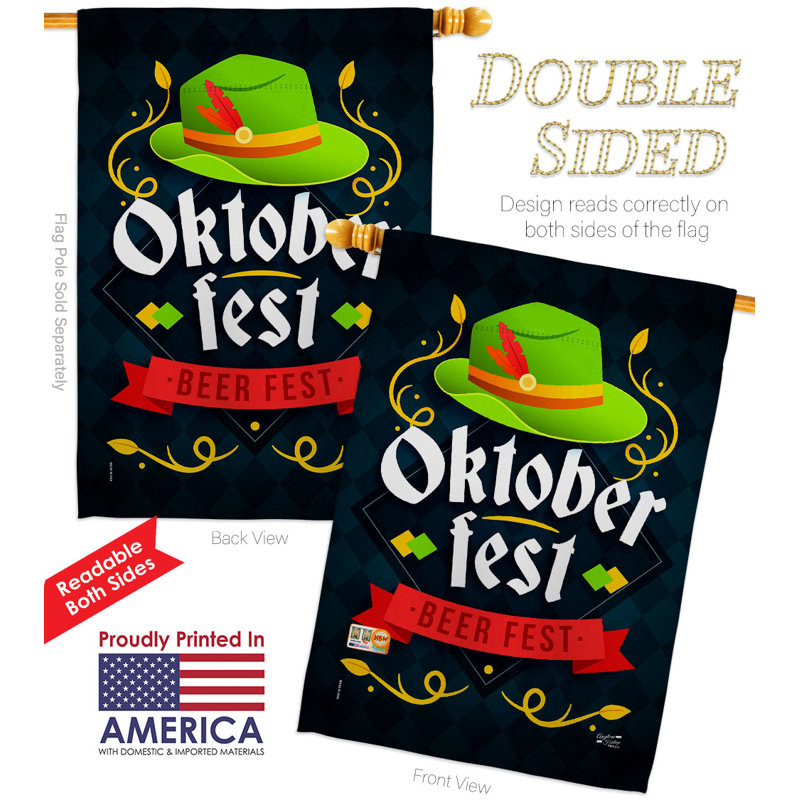 Drapeau de maison à 2 côtés en polyester / mélange de polyester 40 x 28 po