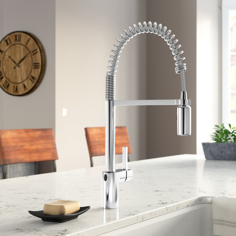 Moen Align MotionSense Wave Single Handle Spring Pulldown Kitchen Faucet with Power Clean Technology, Chrome