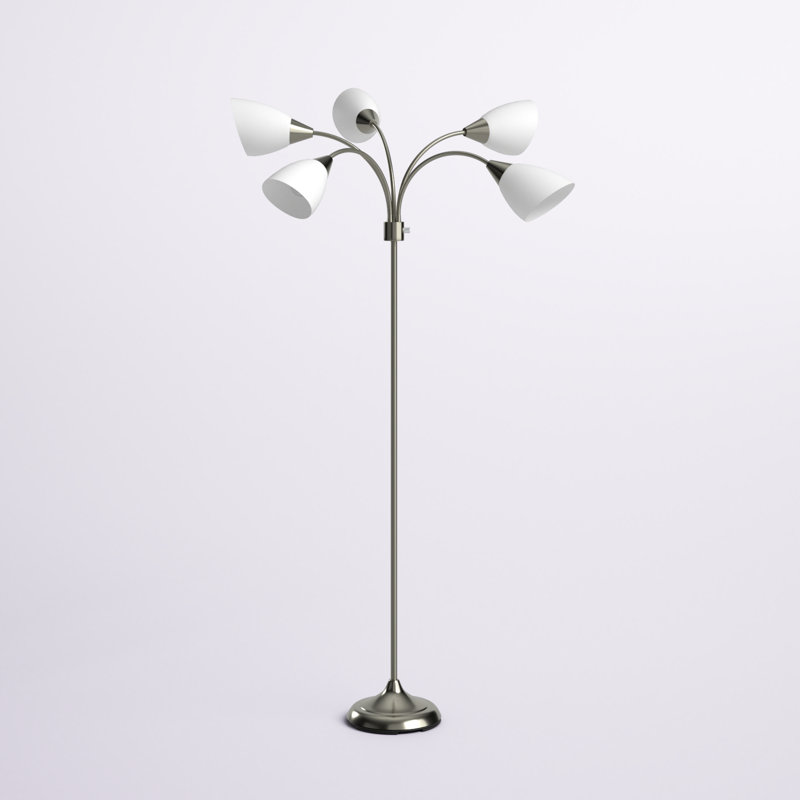Cailani 67'' Tree Floor Lamp, Brushed Steel