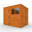 TigerFlex® Modular Buildings Solid Wood Shiplap Apex Garden Shed-2140769625