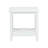 Square Pine Wood Side End Table with Shelf, White