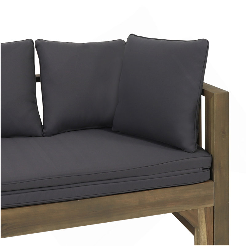 Kamita 79.5'' Acacia Outdoor Patio Daybed