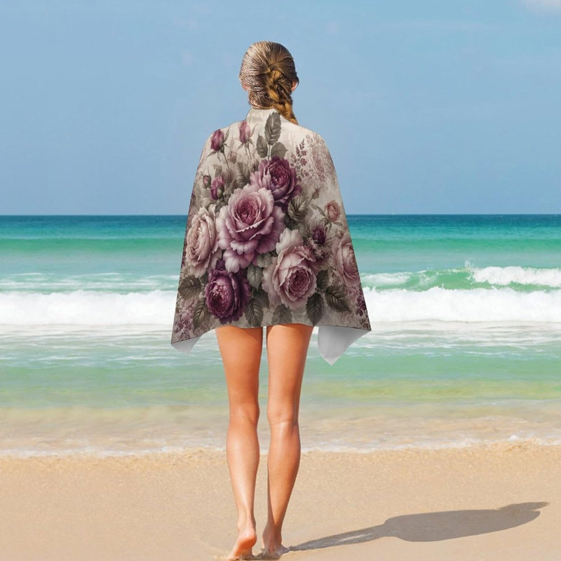 Serviette de plage Vintage Rose