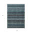 Tapis bleu sarcelle à rayures 3 pi x 5 pi bleu ciel et gris