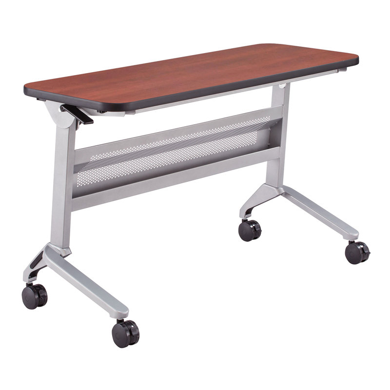 Table de formation Flip-N-Go rectangulaire, LPL, H 29 po x L 48 po x l 18 po, Noir, noir, noir, noir, Cerise Biltmore
