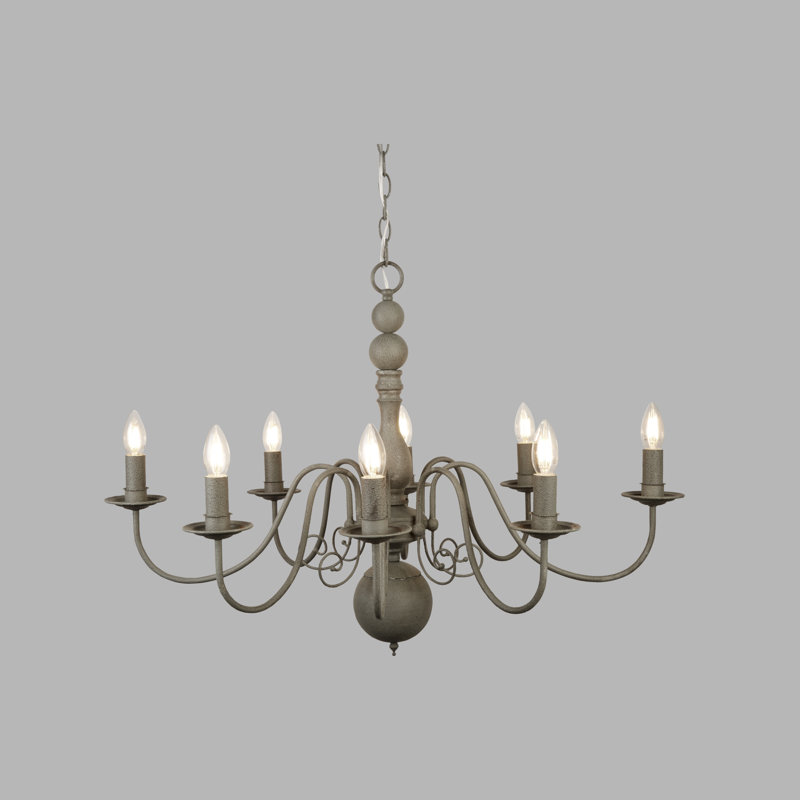 Asher 8 - Light Candle Style Chandelier