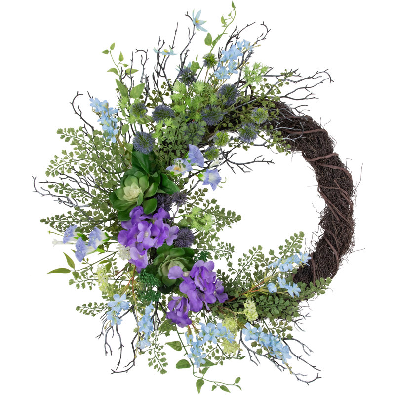 Faux Twig Polyester 24'' Wreath