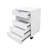 FixtureDisplays® 17 X 15 X 25" 5-Drawer Cabinet, White Bedside Table Nightstand, Slide Drawer, Easy Mobility on Wheets 10200