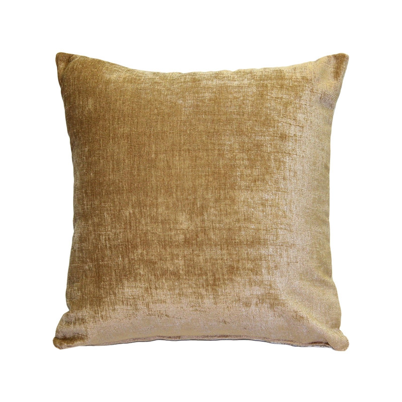 Coussin décoratif brodé Tulum, Brun