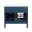 Armoire de salle de bain 35,6 ", seulement armoire, bleu-1999891216