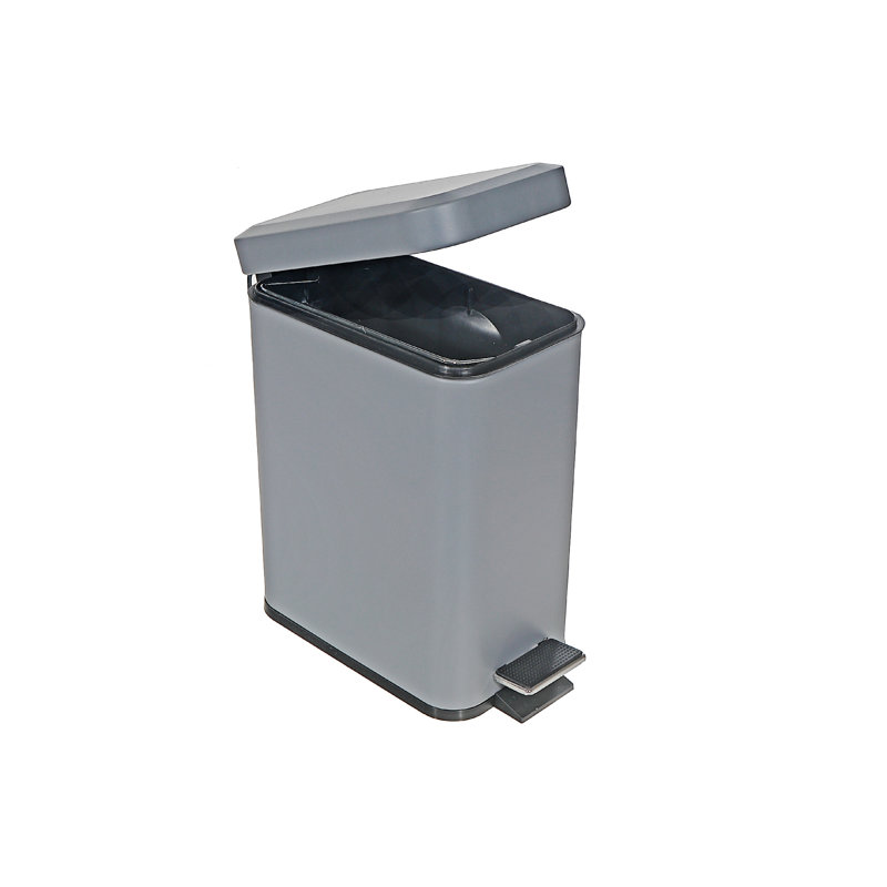 Poubelle à pédale latérale 5L, Gris