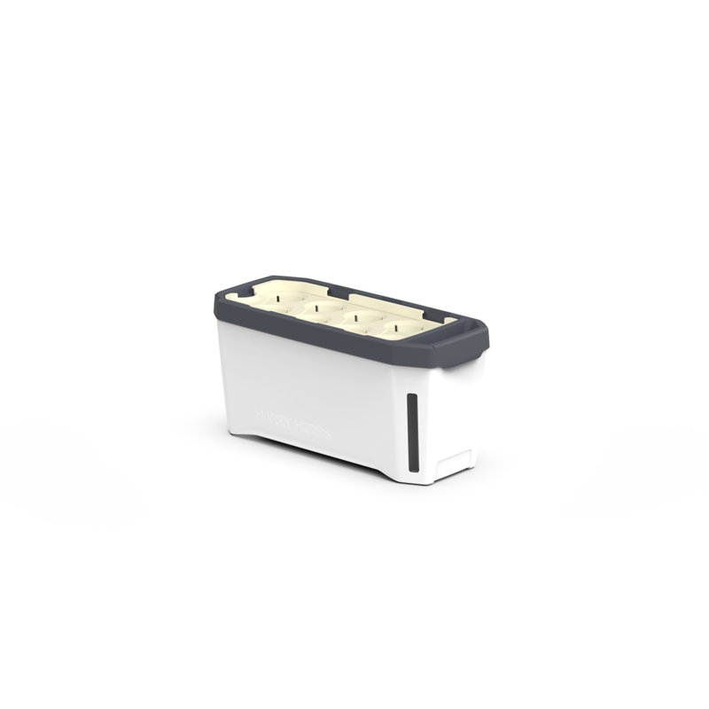 Harry Herbs 4-in-1 Planter Pot for Herbs, Self-watering system, 0.5L water reservoir, 5L soil capacity, White