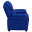 Deluxe Padded Contemporary Kids Recliner with Storage Arms-575610448