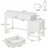 51" Reversible Computer Desk with 5 Drawers and File Cabinet-484358204