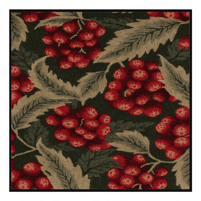  Tapis lavable à motif de fruits rouges et mûre