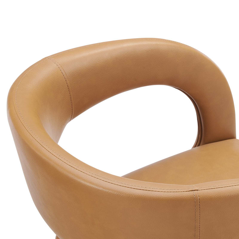 Chaise de salle à manger Vegan, Brun clair
