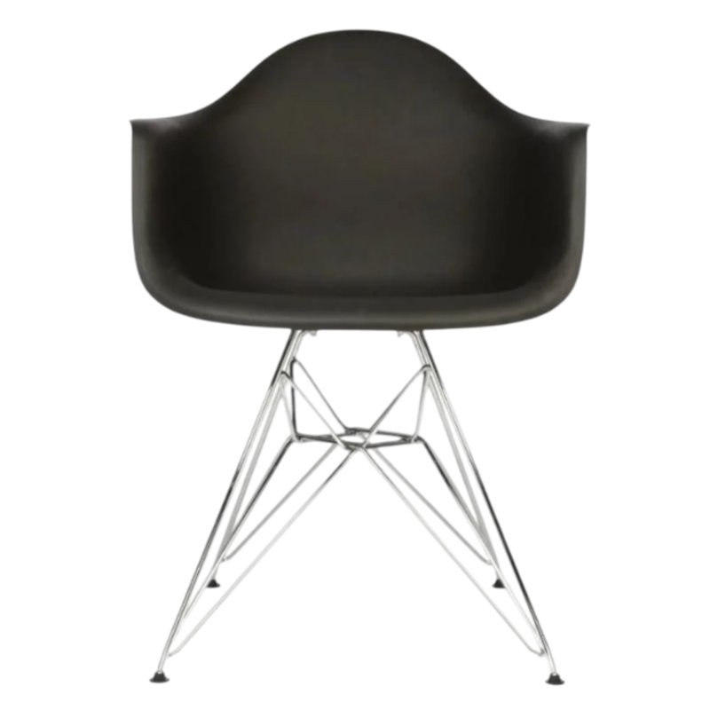 Cliyrca Bucket With Chrome Base, Black