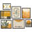 " Collage Mid-Century Pastel Circle Plants Abstract " 7 - Pieces-92584273
