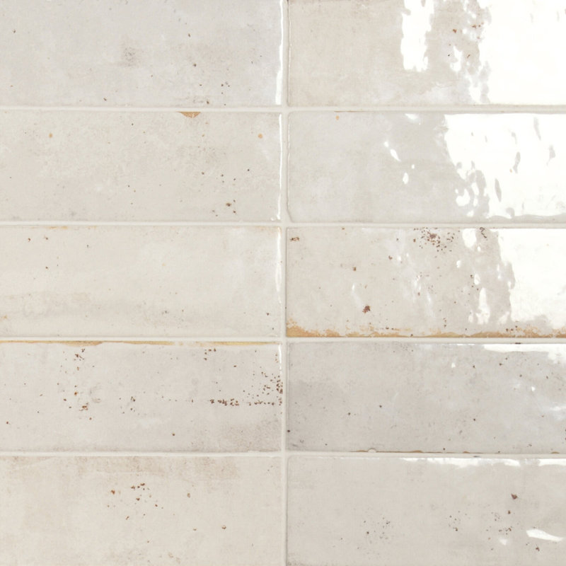 Tennessee 2" x 6" Zellige Subway Wall Tile, White