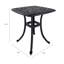 Square Outdoor with Umbrella Hole Side Table - 52 cm W 52 cm D