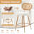 26" Modern Counter Height Stools with Rattan Backrest-1220862322