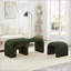 Ensemble de 3 repose-pieds en forme de U en forme de repose-pieds pour entrée, chambre à coucher, salon | Ours en peluche | Vert forêt-1351583136