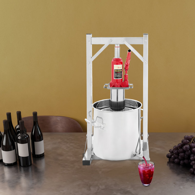 12L Hydraulic Jack Press Extractor, Manual Fruit Wine Press Machine Kit