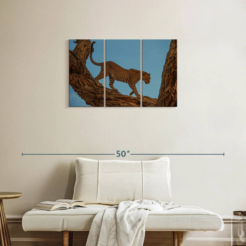 Brampt Leopard Tree Walk, 20" H x 33" W