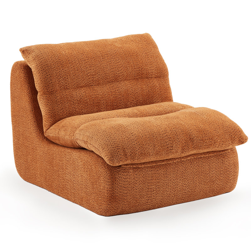 Chaises d'appoint durables en métal, style orange moderne pour le salon ou le bureau