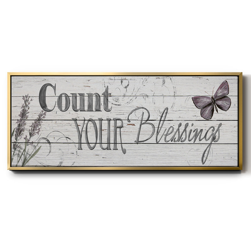 «Count Your Blessings», toile encadrée, H 20 po x l 50 po