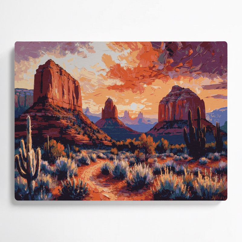 Art mural en métal brun du sud-ouest, Sedona, H 20 po x l 24 po