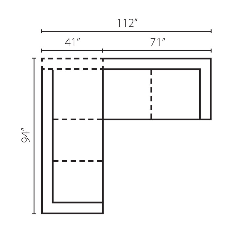 Canapé modulaire Conradina, Tissage natté lin Drusky Sustain®, Orienté à gauche (vu de face)