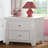 Pine Wood Nightstand With 2 Drawers, White