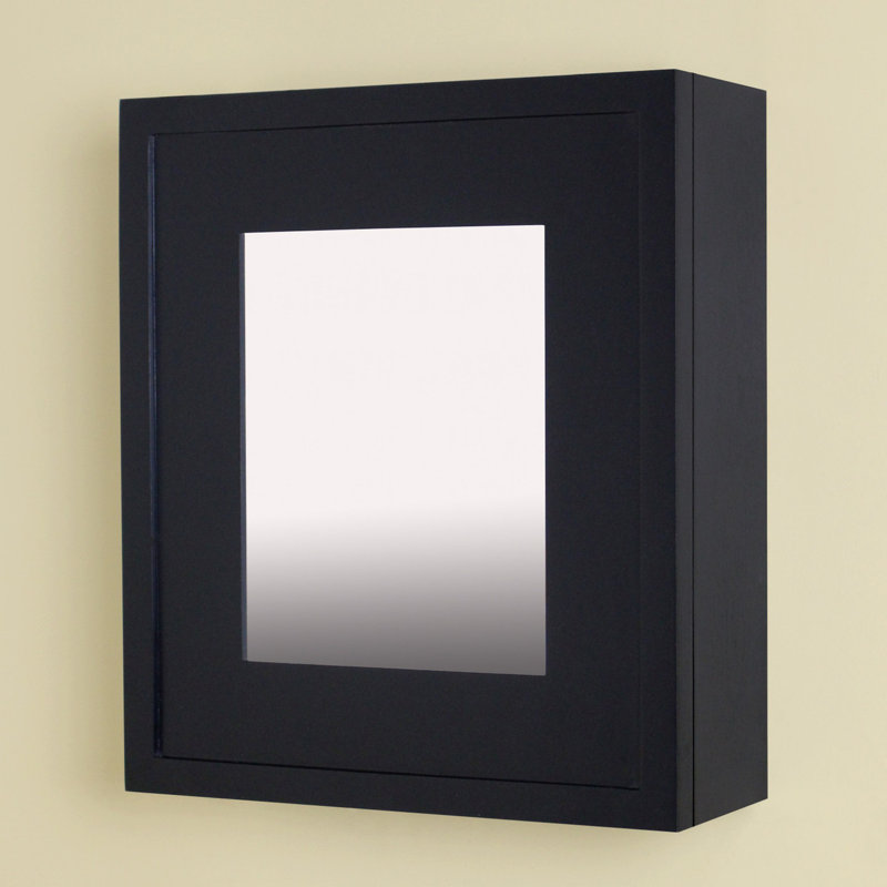 Surface Mount Framed Medicine Cabinet, Black