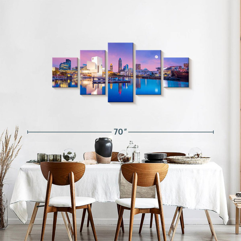 Senne Downtown Cleveland Reflection, 24" H x 55" W