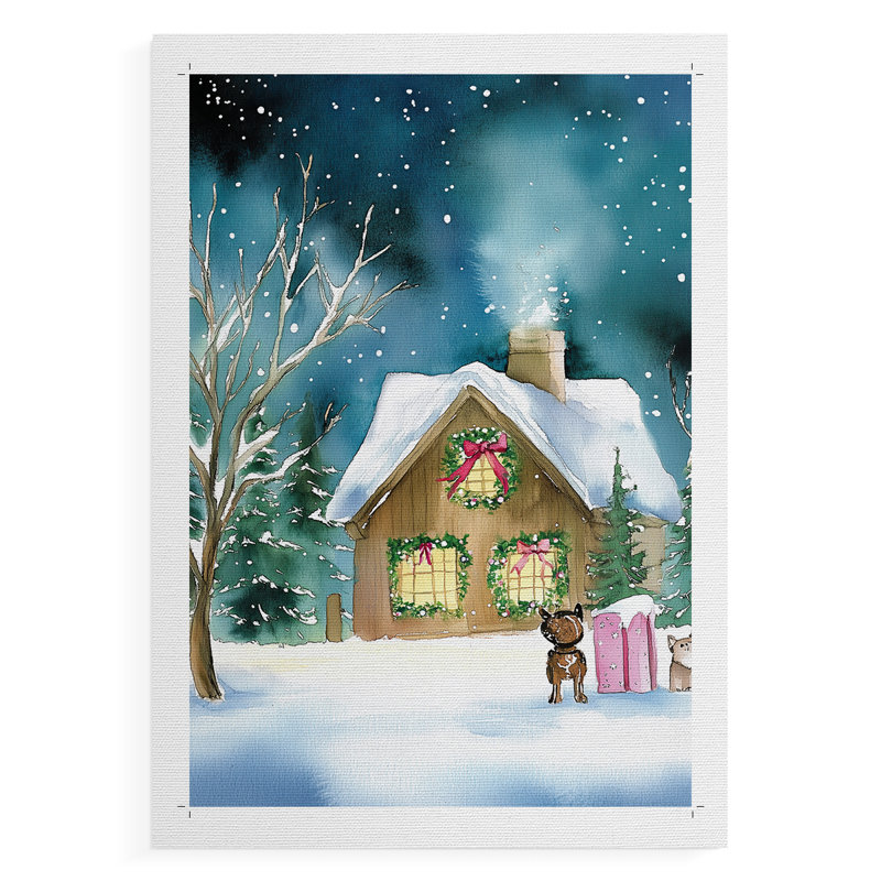 Christmas Holiday Art DCCLXVII - Impression sur toile seulement - NON CADRE, H 27 po x l 18 po