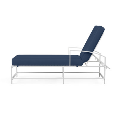 Bristol 72'' Long Reclining Single Chaise Sunbrella® with Cushions