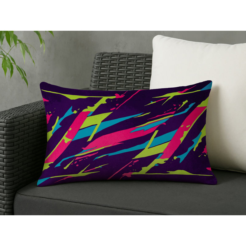Prismatic Blaze Indoor And Outdoor Throw Pillow, Rectangle 18"H x 25"W