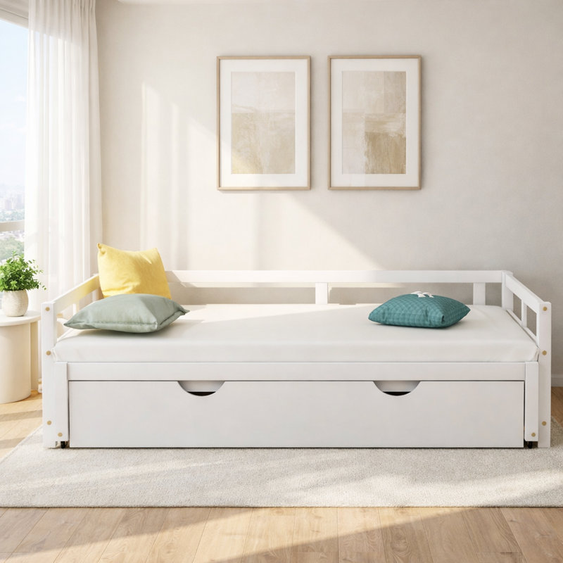 Keevis Solid Wood Daybed, White