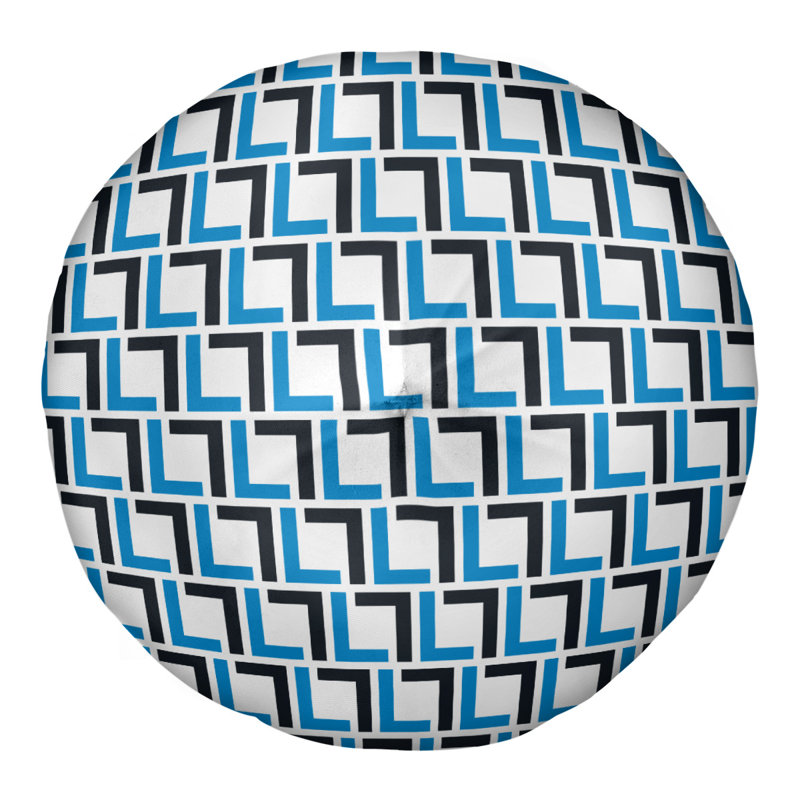 Housse de coussin Carolina, 30'' x 30'', Argent / bleu Carolina / blanc