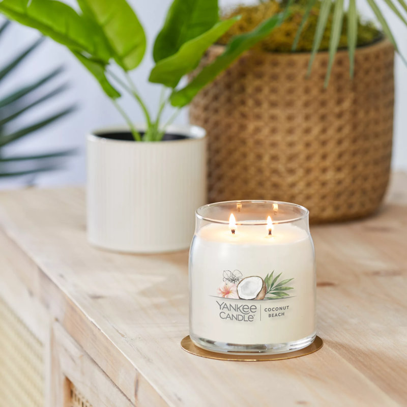Signature Coconut Beach Scented Candle, 13 oz Small Jar
